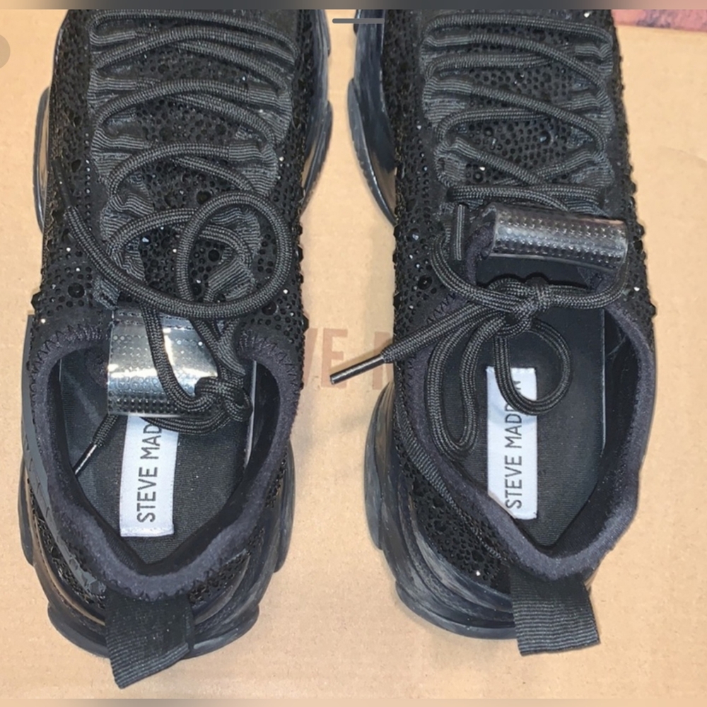 Steve Madden Maxima R Black Rhinestone 8 (fits like 7.5) copy - Picture 11 of 15